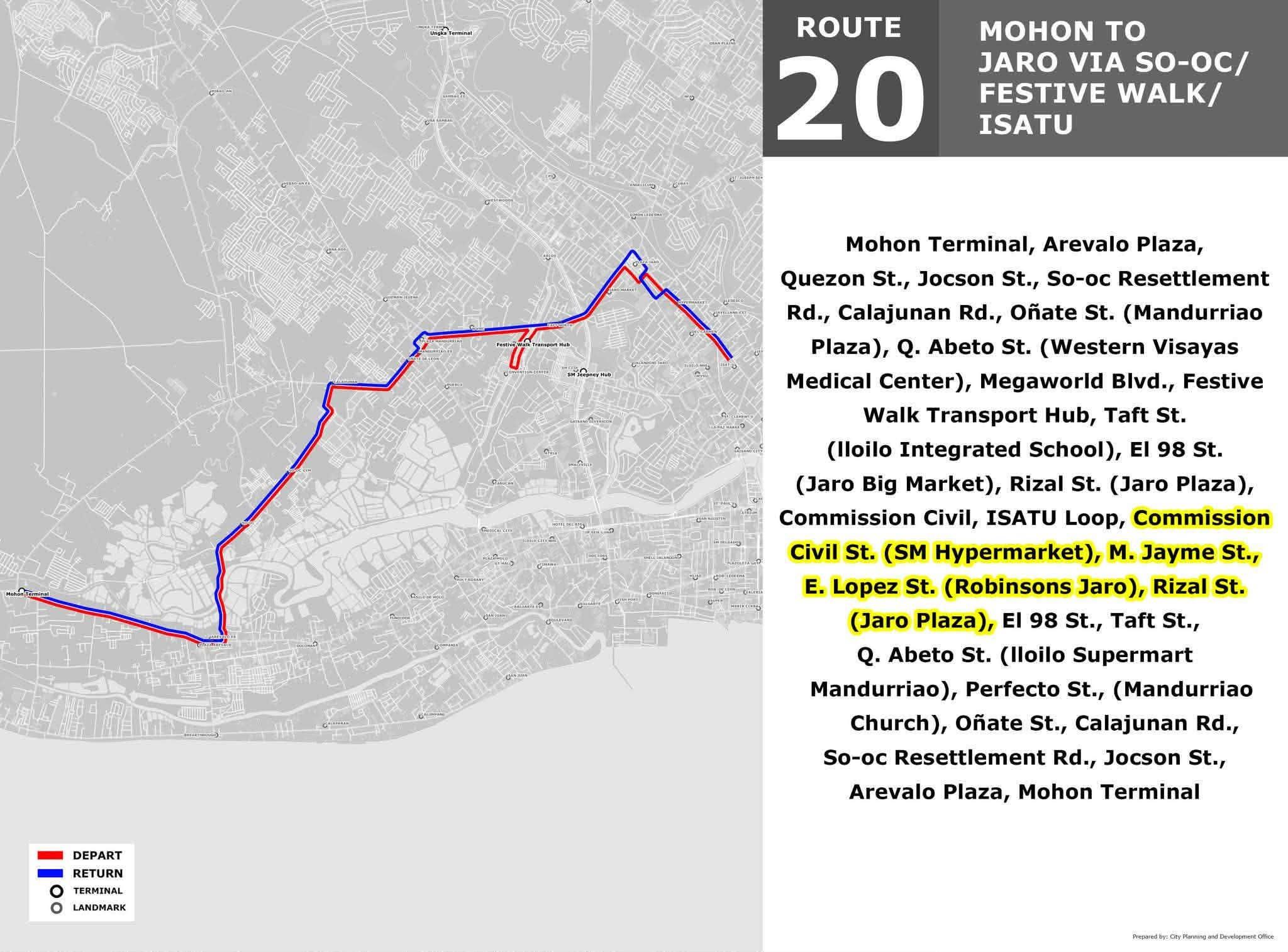 ROUTE 20: MOHON TO JARO VIA SO-OC / FESTIVE WALK / ISATU
