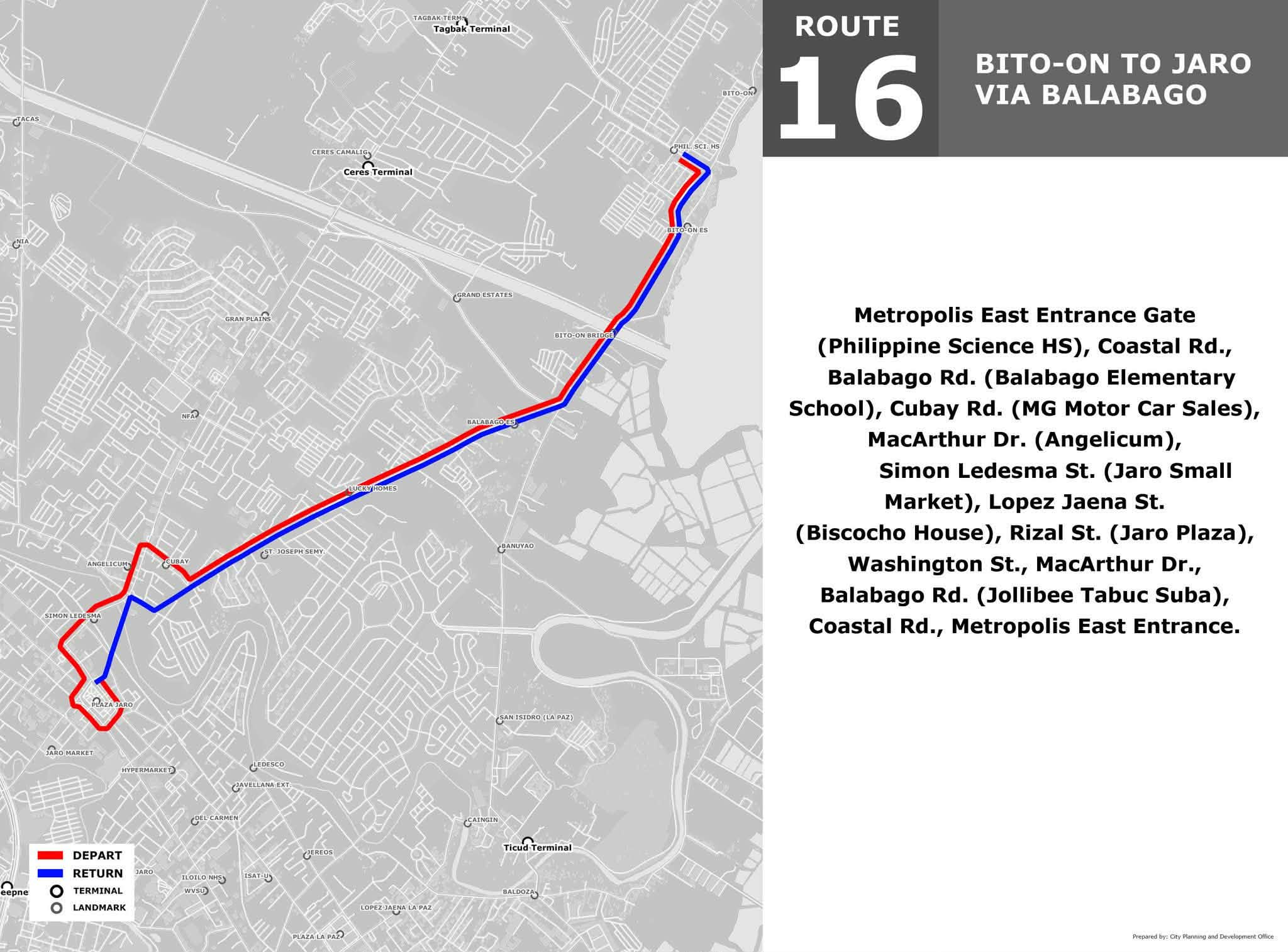 ROUTE 16: BITO-ON TO JARO VIA BALABAGO