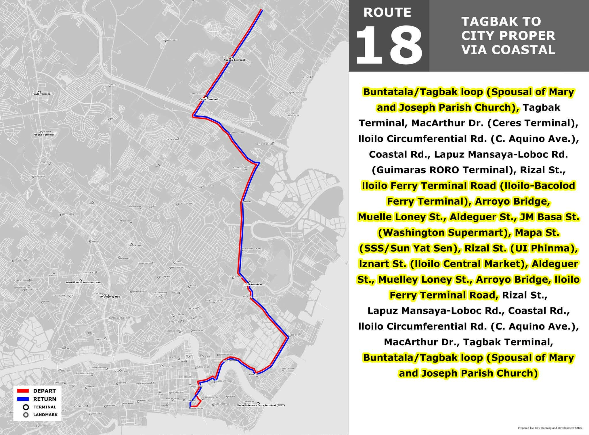ROUTE 18: TAGBAK TO CITY PROPER VIA COASTAL