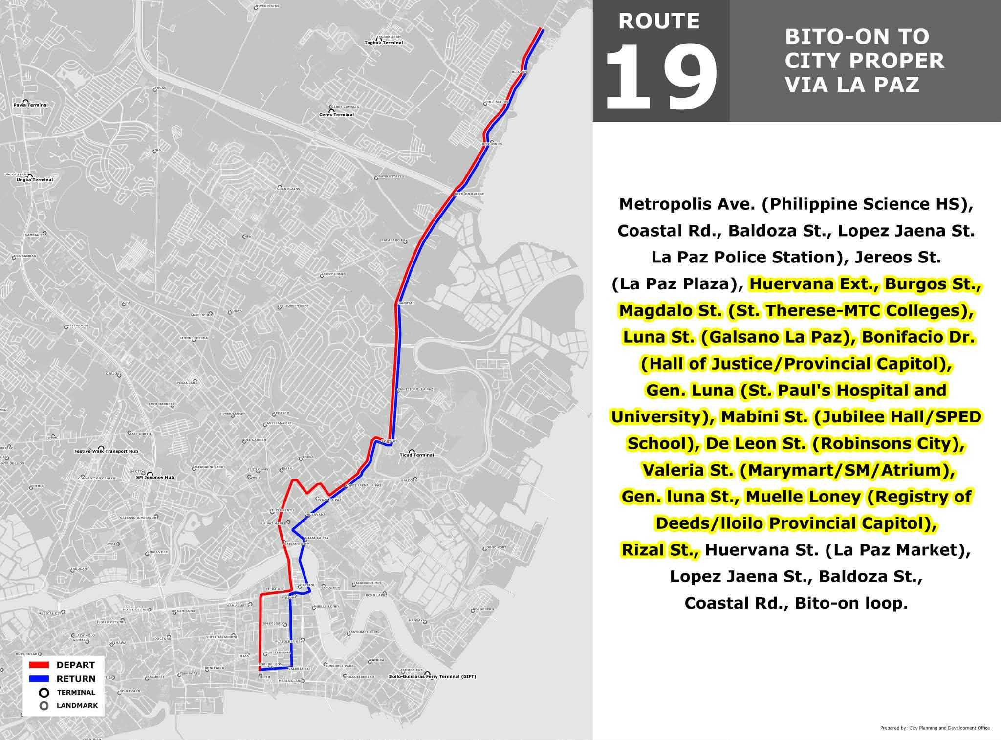 ROUTE 19: BITO-ON TO CITY PROPER VIA LA PAZ