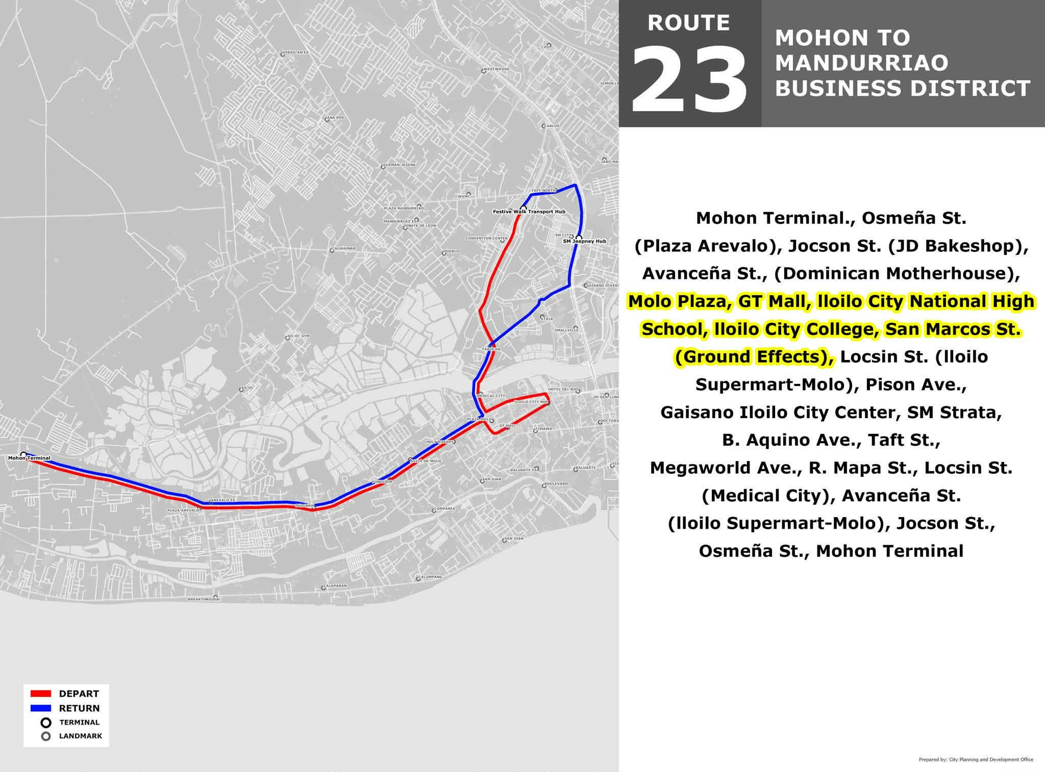 ROUTE 23: MOHON TO MANDURRIAO BUSINESS DISTRICT