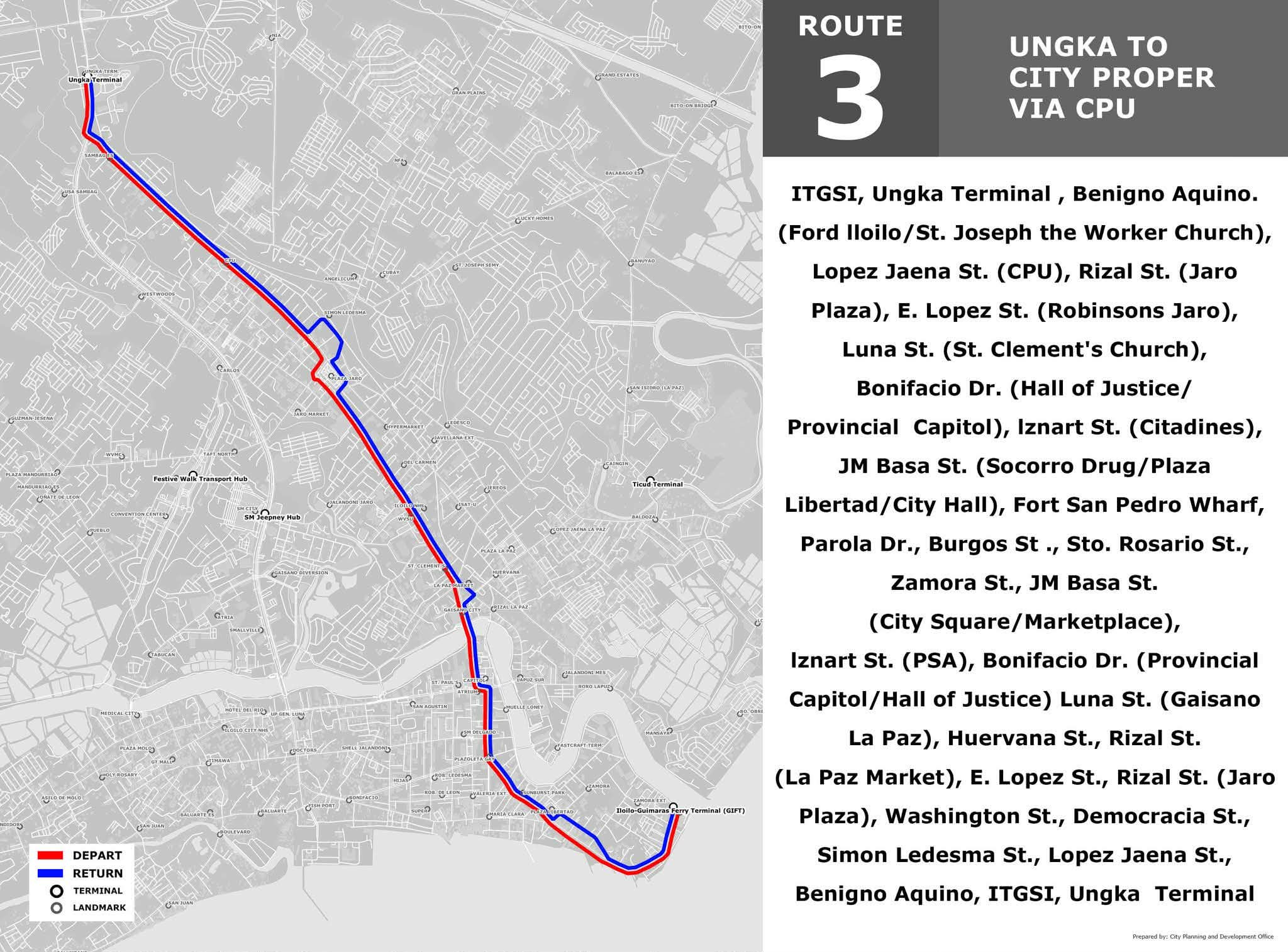 ROUTE 3: UNGKA TO CITY PROPER VIA CPU LOOP